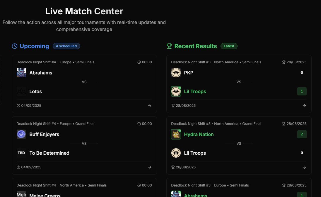 Esports Tournament Hub